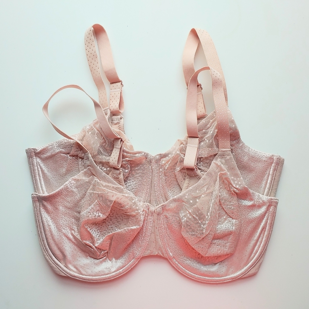 Wacoal Smoothing Unlined Underwire Bras in light beige-pink, 34G, 36G, 38G, 38H